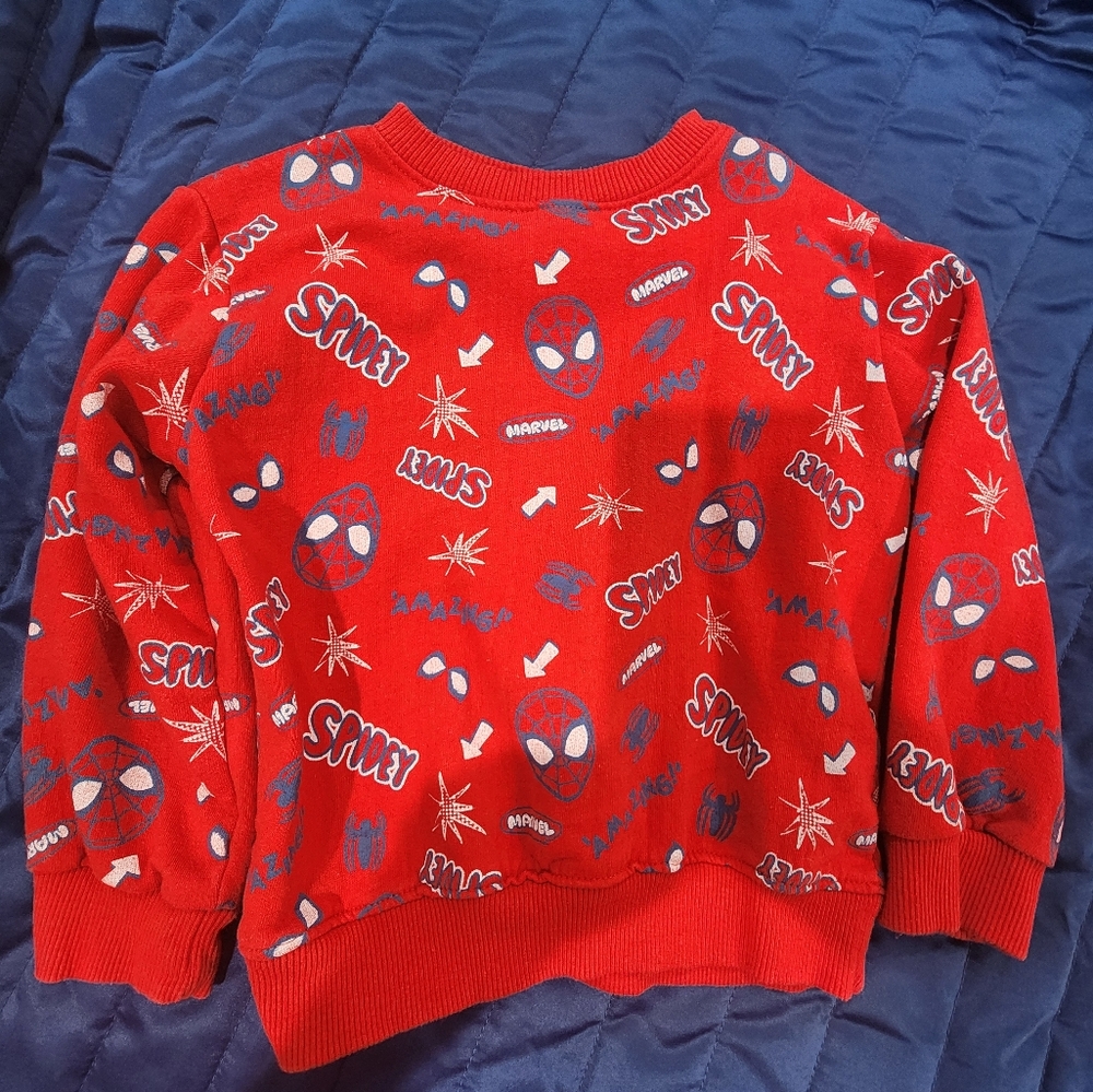 Boy's spiderman crew neck sweatshirt
